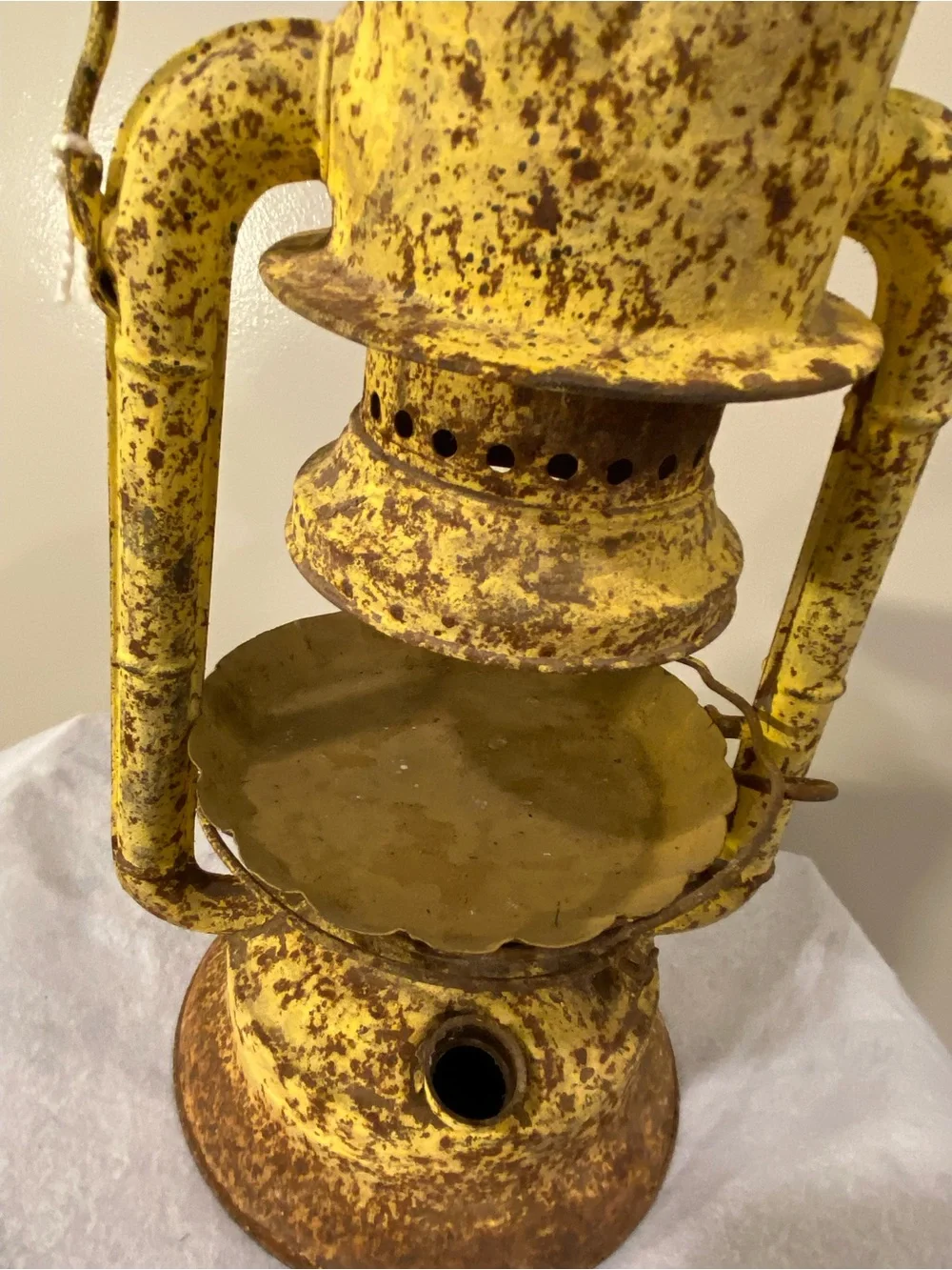 Rustic Yellow Metal Lantern - Home Accents vintage-yellow lions